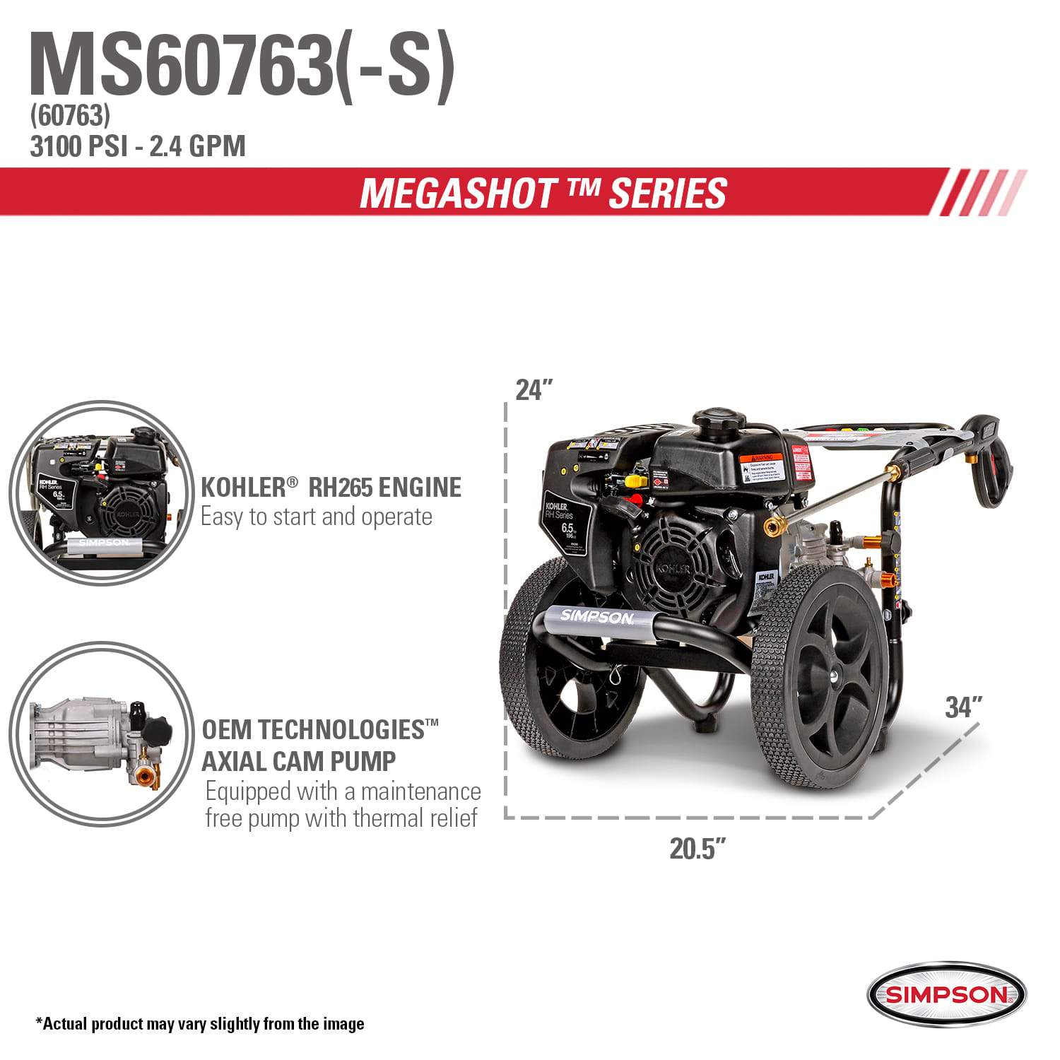 MS60763 simpson pressure washer infographic